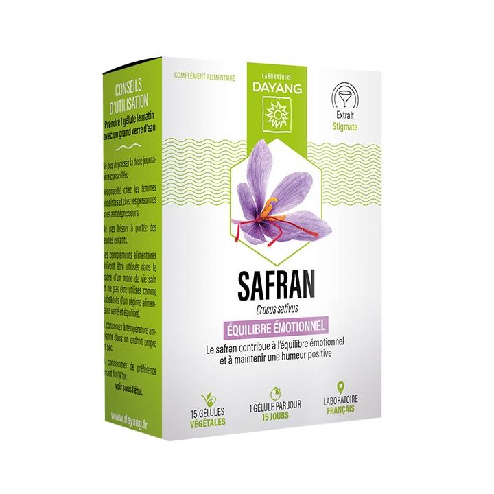 Safran emotionale Balance Dayang - Packung mit 15 Kapseln