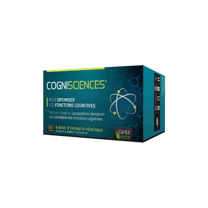 Cogni'sciences Gedächtnis- und Konzentrationsverbesserung Grüne Gesundheit - 60 Tabletten