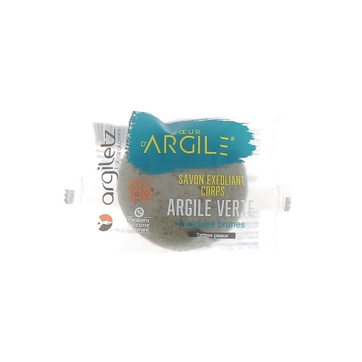 Körperpeeling-Seife mit grüner Tonerde Argiletz - 100 g Stück