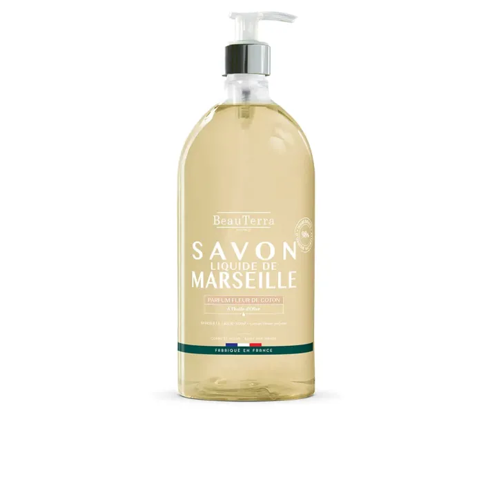 Marseiller Seife Baumwollblüte Beauterra - Pumpflasche 1L