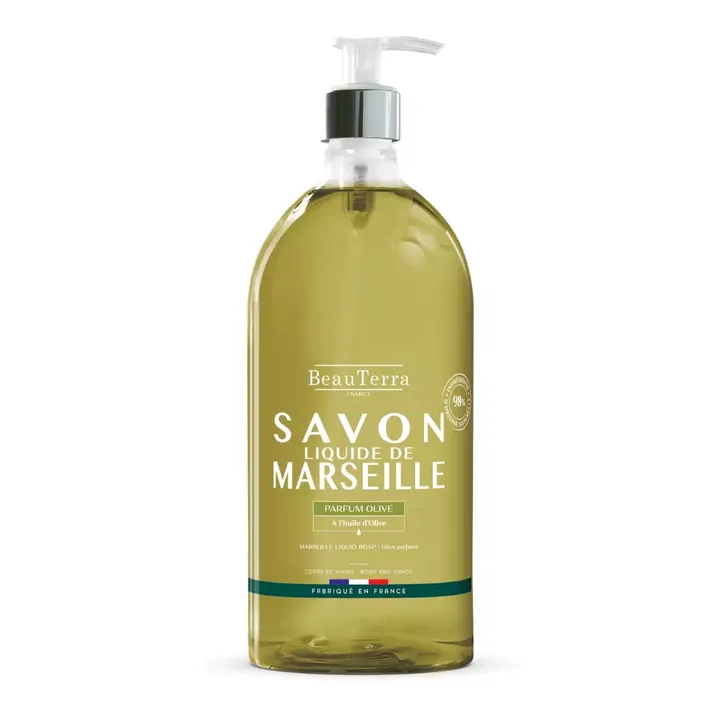 Oliven-Seife Beauterra aus Marseille - Pumpflasche 1L