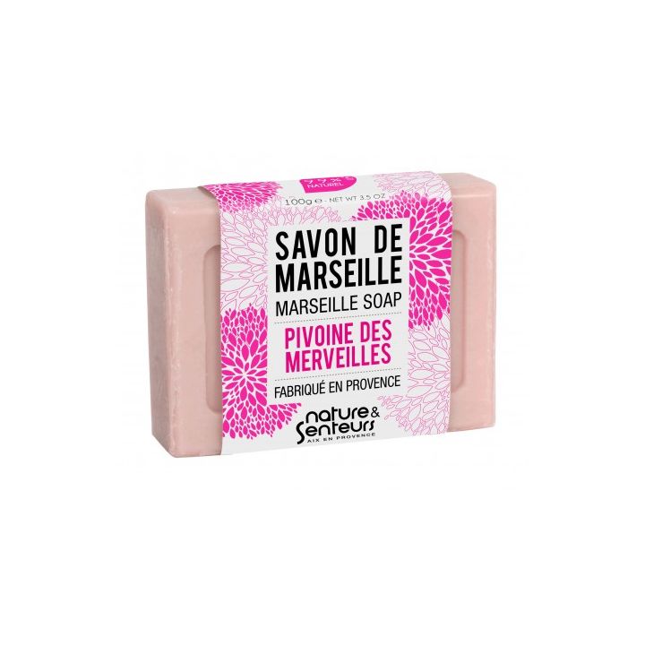 Marseiller Seife Pfingstrose der Wunder Natur & Düfte - 100 g Stück