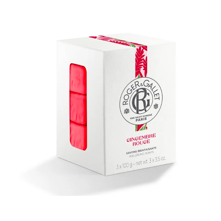 Roter Ingwer-Seife Roger & Gallet - Geschenkset mit 3 Seifen à 100 g