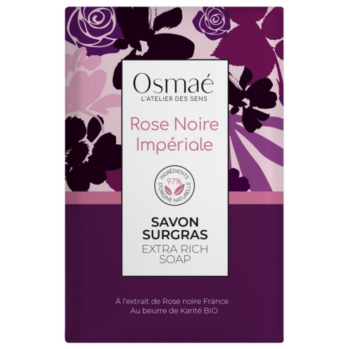 Überfettete Seife Schwarze Rose Impériale Osmaé - 200 g Stück