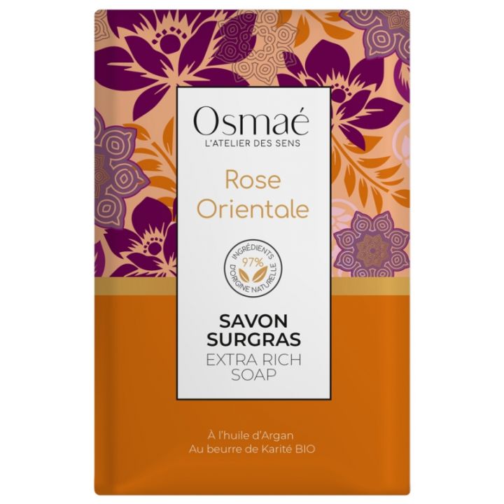Überfettete Seife Rose Orientale Osmaé - 200 g Stück