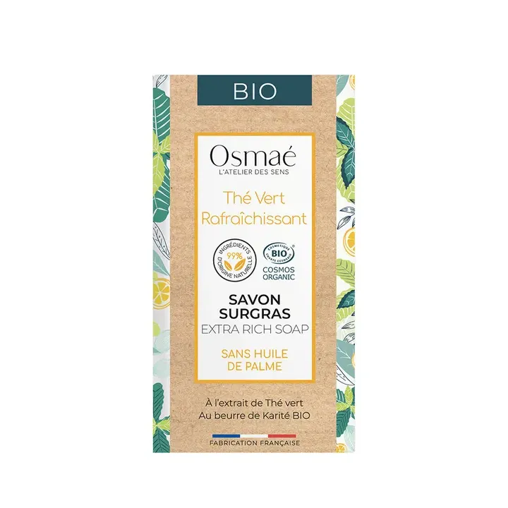 Überfettete Seife Grüner Tee Erfrischend Osmaé - Seife von 150g