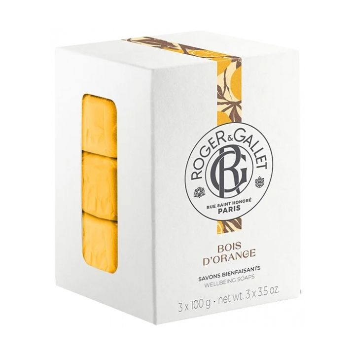 Heilende Seifen Holz von Orange Roger & Gallet - Geschenkset mit 3 Seifen à 100 g