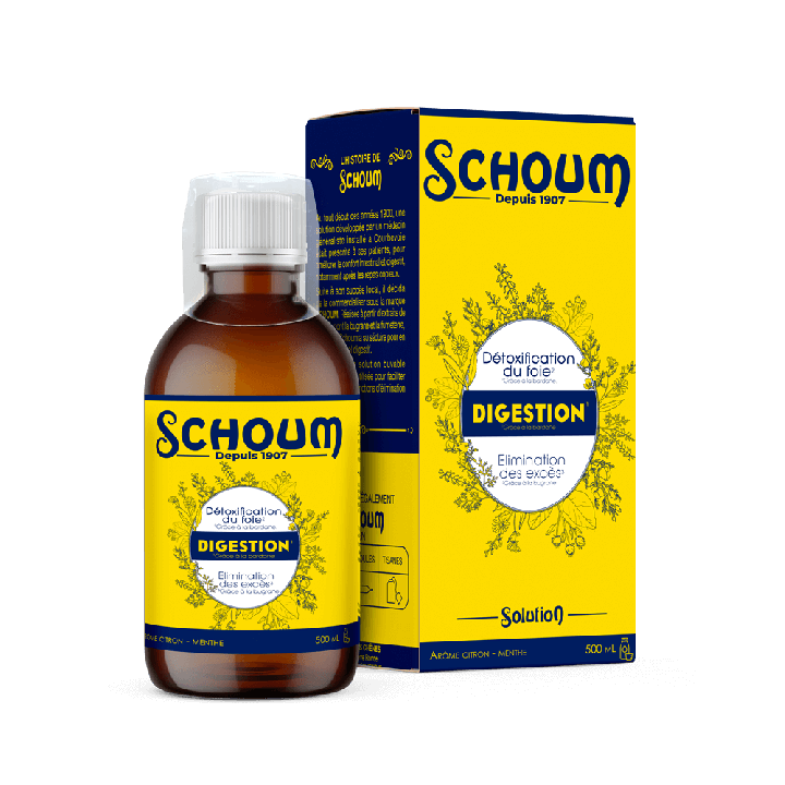 Schoum Verdauung Aroma Zitrone-Minze - Flasche von 500ml