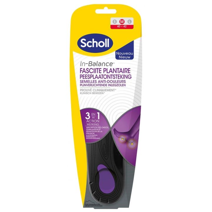 In-Balance Einlegesohlen gegen Schmerzen bei Plantarfasziitis Scholl - 1 Paar