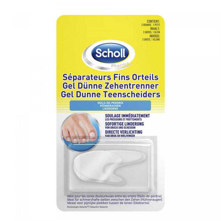Scholl feine Zehenseparatoren - Packung mit 3 Separatoren