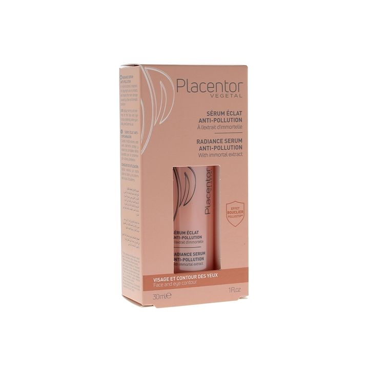 Anti-Pollution Glow Serum mit Immortelle-Extrakt Placentor Végétal - 30 ml Flasche