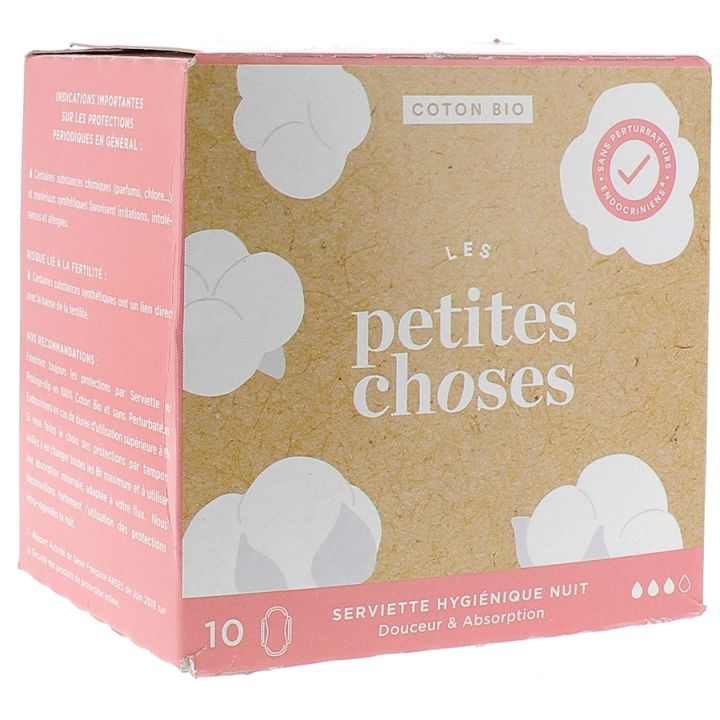 Bio-Nachtbinden Les Petites Choses - Packung mit 10 Binden