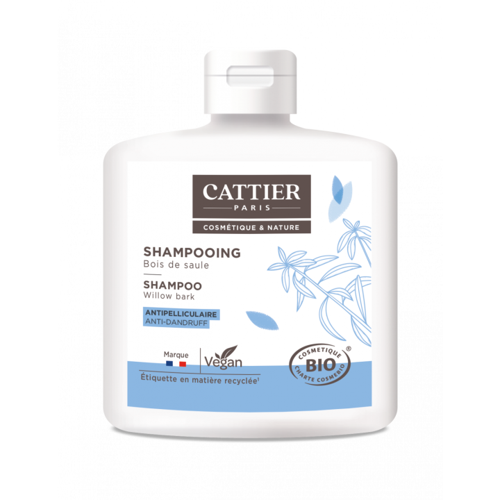 Bio Anti-Schuppen Shampoo mit Weidenholz Cattier - Flasche 250 ml
