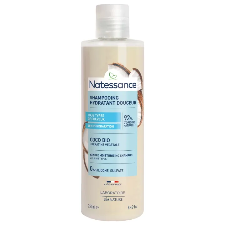 Shampooing feuchtigkeitsspendend Sanftheit Natessance - Flasche 250ml