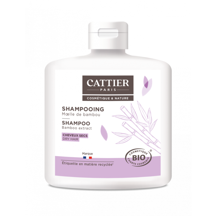 Shampoo Bio Bambusmoos (trockene Haare) Cattier - Flasche 250 ml