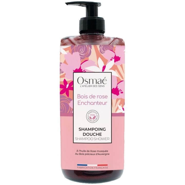 Shampoo-Duschgel Verzauberndes Rosenholz Osmaé - Pumpflasche 1L