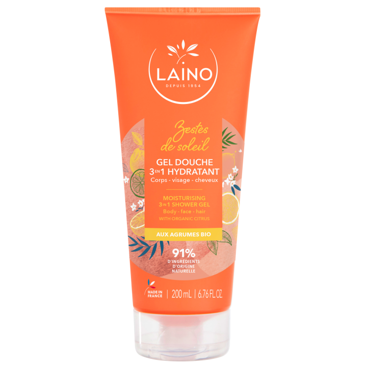 Zitrusfrüchte 3-in-1 feuchtigkeitsspendendes Duschgel Laino - Tube mit 200 ml