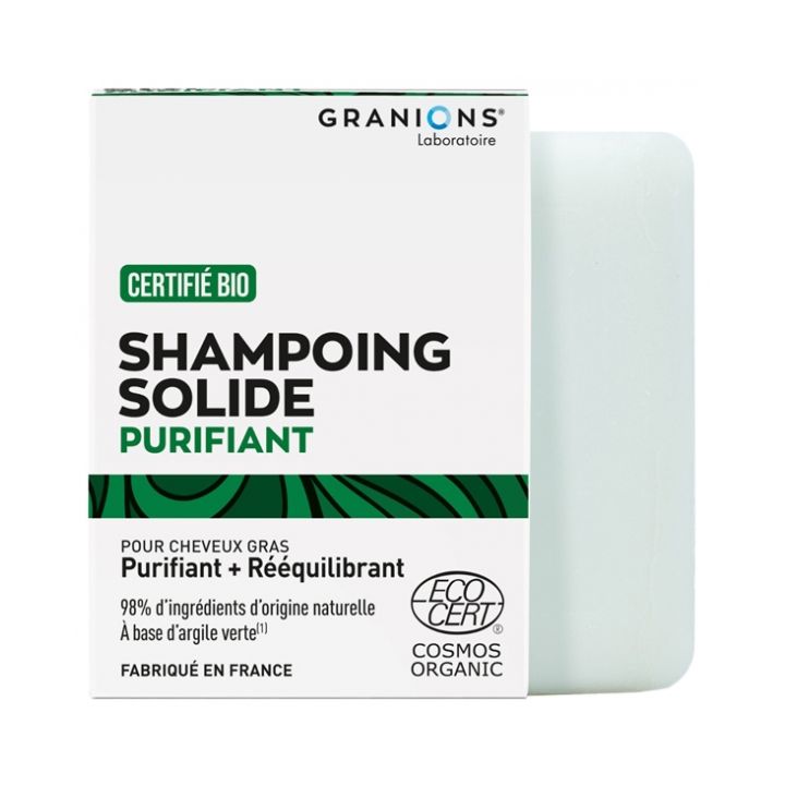 Bio-reinigendes Festshampoo Granions - 80 g Stück