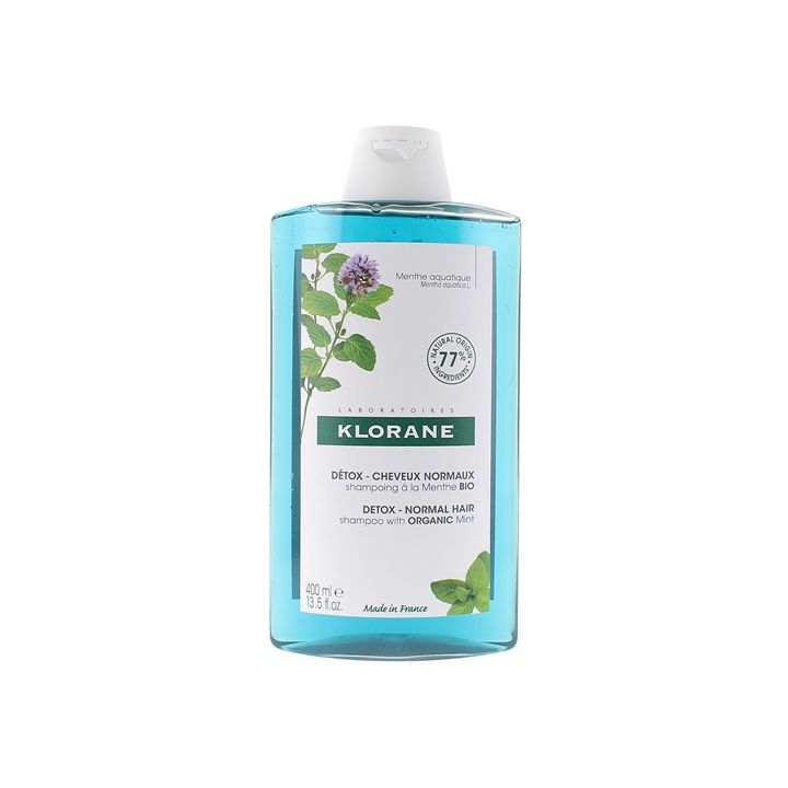 Shampooing Detox Anti-Pollution Wasserminz Bio Klorane - Flasche 400ml