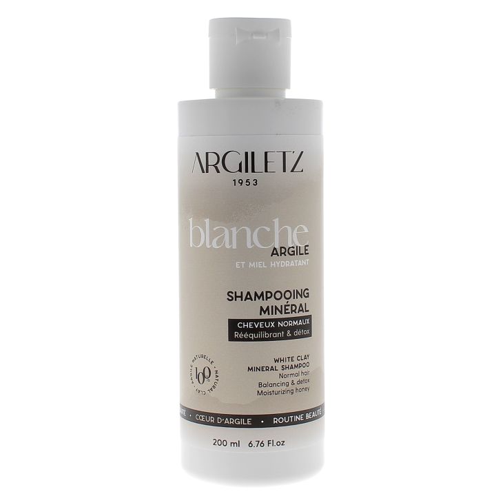 Mineral Shampoo mit weißem Ton für normales Haar Argiletz - Flasche mit 200 ml