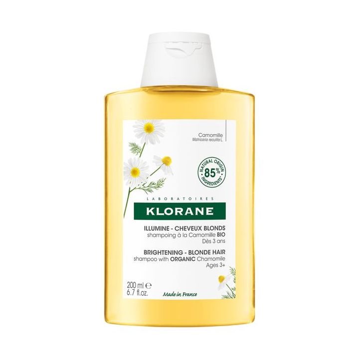 Klorane Kamille aufhellendes und erhellendes Shampoo - 200 ml Flasche