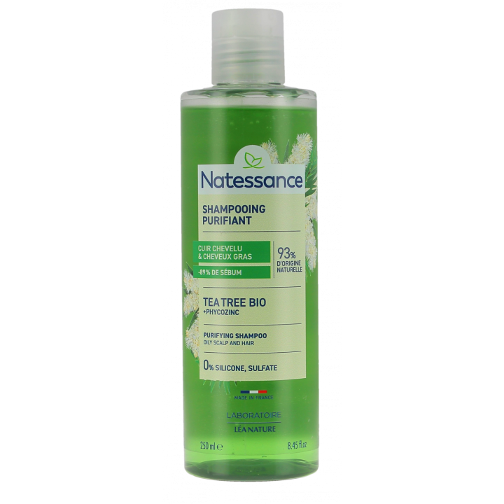 Natessance reinigende Shampoo - Flasche mit 250ml