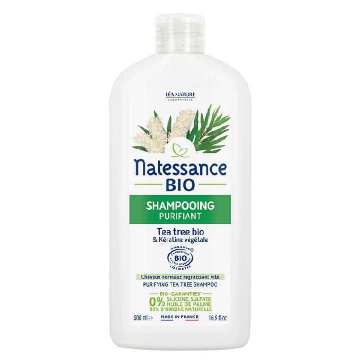 Bio Tea Tree Purifying Shampoo Natessance - 500ml bottle