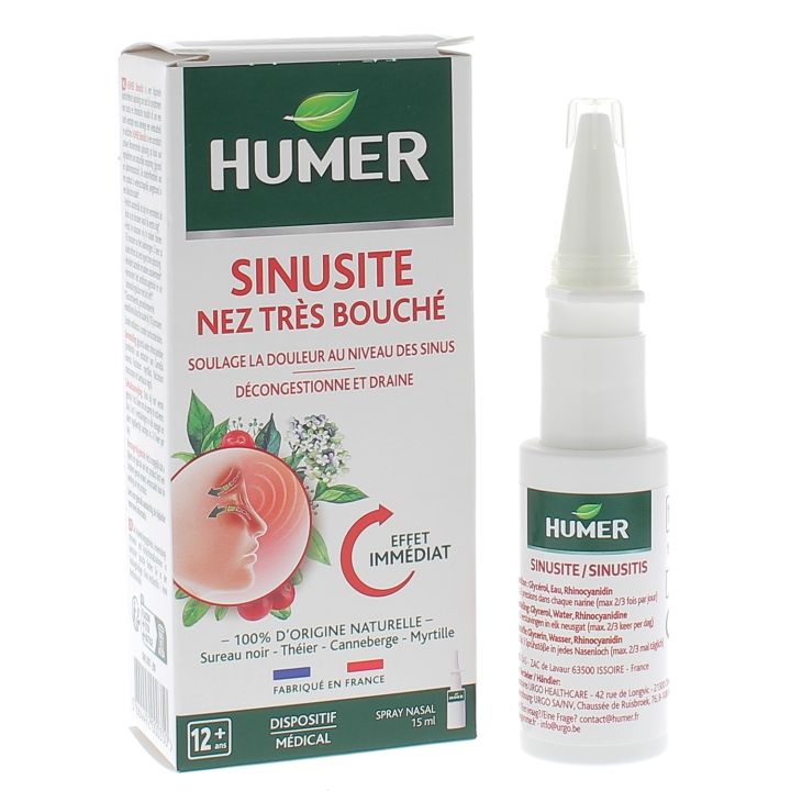 Sinusitis Sehr verstopfte Nase Humer - Flasche mit 15 ml