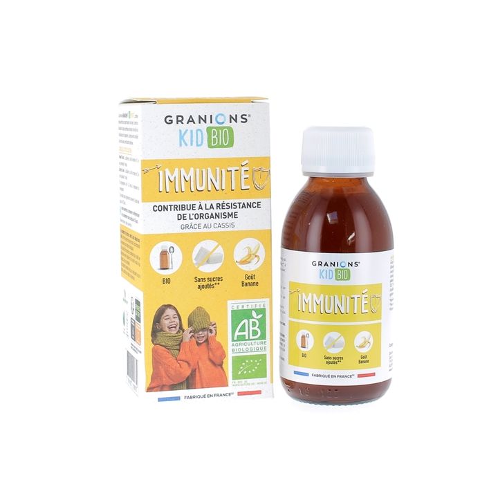 Bio-Immunitätssirup für Kinder mit Bananengeschmack von Granions - Flasche mit 125 ml