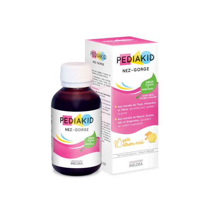 Pediakid Nase-Hals Geschmack Honig Zitrone - Flasche mit 125 ml