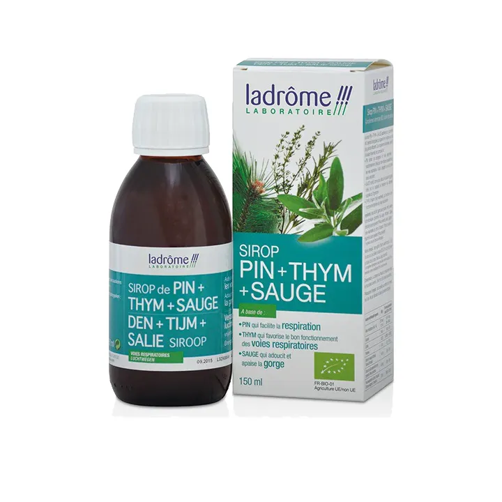 Bio Thymian- und Salbei-Tannensirup Ladrôme - Flasche mit 150 ml