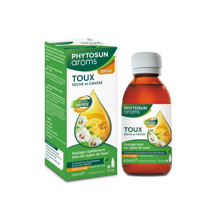 Hustensaft für trockenen und produktiven Husten Phytosun Aroms - Flasche 200ml