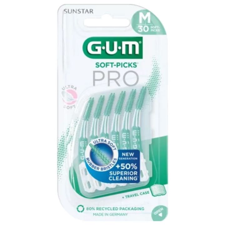 Soft-Picks Pro Interdentalbürsten Größe M GUM - Packung mit 30 Bürsten