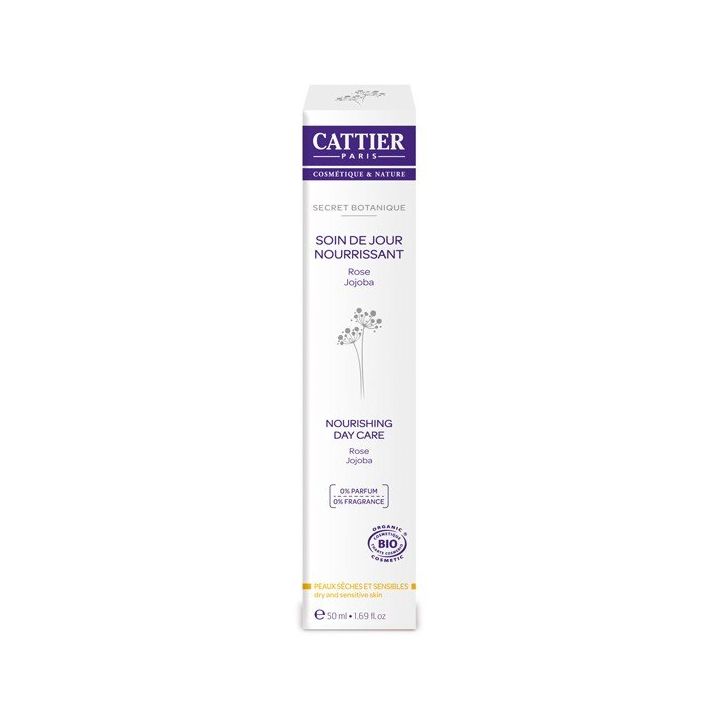 Bio-Nährende Tagespflege Secret Botanique für trockene und empfindliche Haut Cattier - Flasche mit 50 ml