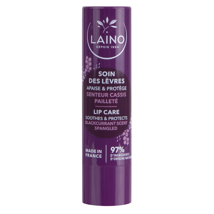 Glänzender Lippenbalsam mit Cassisduft Laino - 4 g Stick