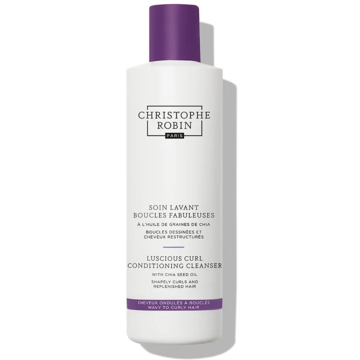 Reinigendes Shampoo für fabelhafte Locken mit Chiasamenöl von Christophe Robin - Flasche mit 250 ml