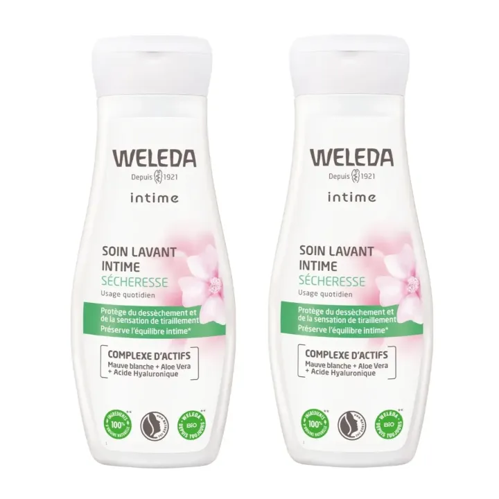 Intimwaschpflege bei Trockenheit bio Weleda - 2er-Pack mit 200ml Flaschen