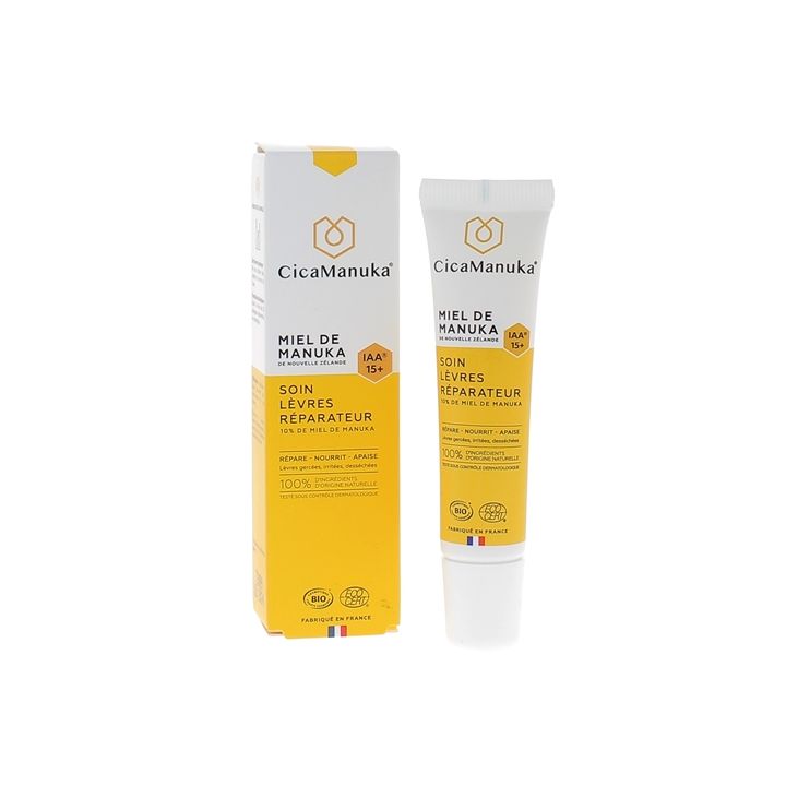 Lippenpflege reparierend 10% Manuka-Honig IAA 15+ bio CicaManuka - Tube mit 15 ml