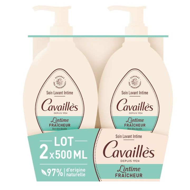 Intimwaschpflege Frische Rogé Cavaillès - 2er-Pack Pumpflaschen à 500 ml