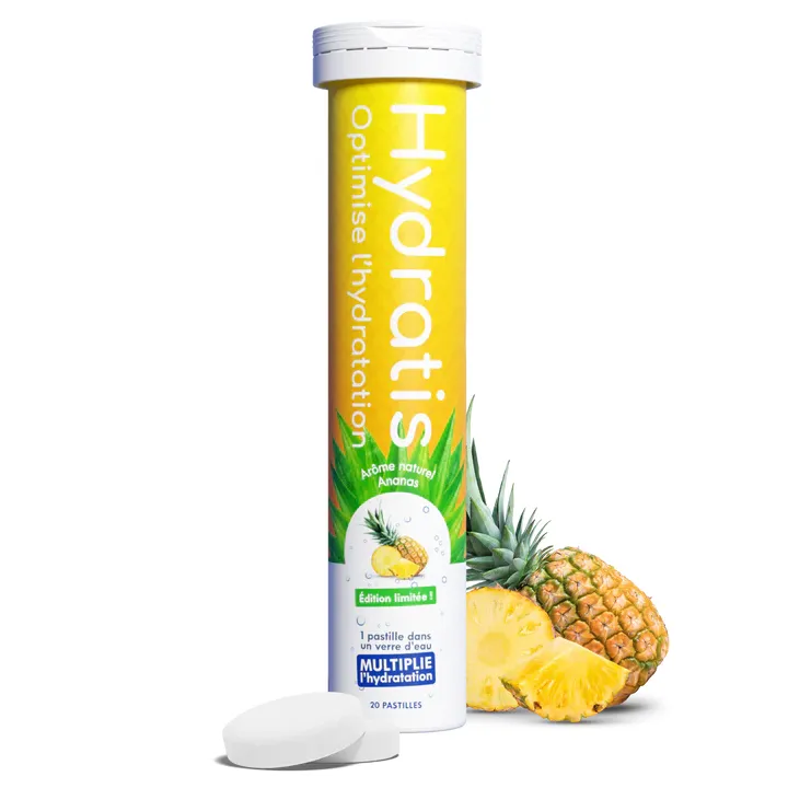 Ananas-Geschmack Hydratis - Tube mit 20 Brausetabletten