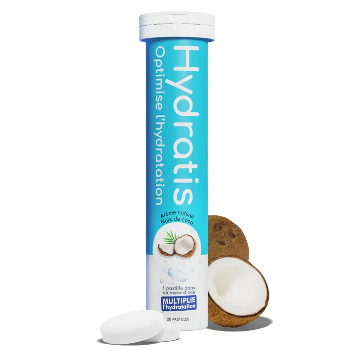 Kokosnuss-Geschmack Hydratis Hydratationslösung - Tube mit 20 Brausetabletten