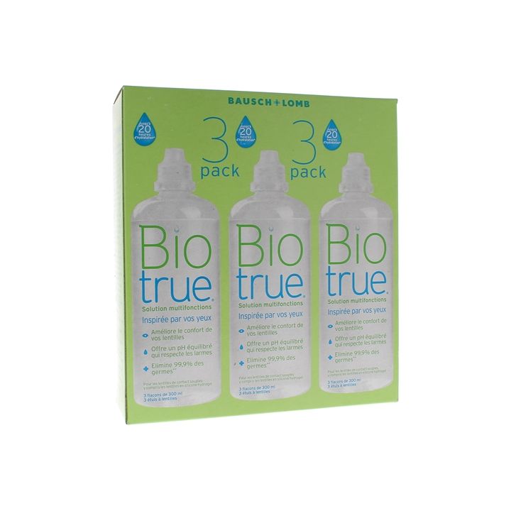 Bio True Multifunktionslösung - 3er-Pack à 300 ml