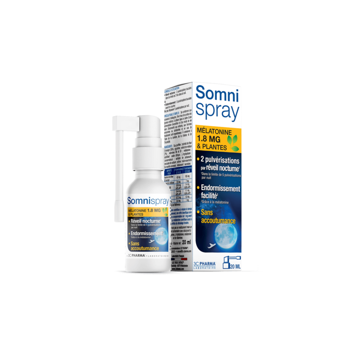 Somnispray Melatonin 1.8 mg und Pflanzen 3C Pharma - Spray mit 20 ml