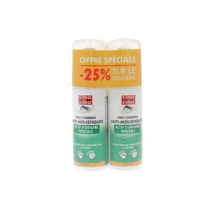 Citriodora Insektenspray Cinq sur Cinq - 2er-Pack mit 100 ml Sprays