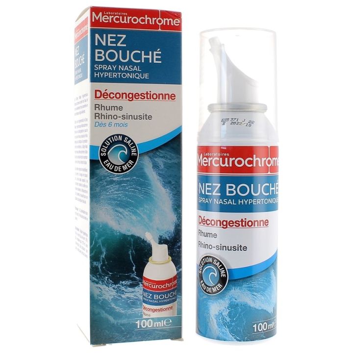 Hypertonisches Nasenspray verstopfte Nase Mercurochrome - Spray von 100 ml