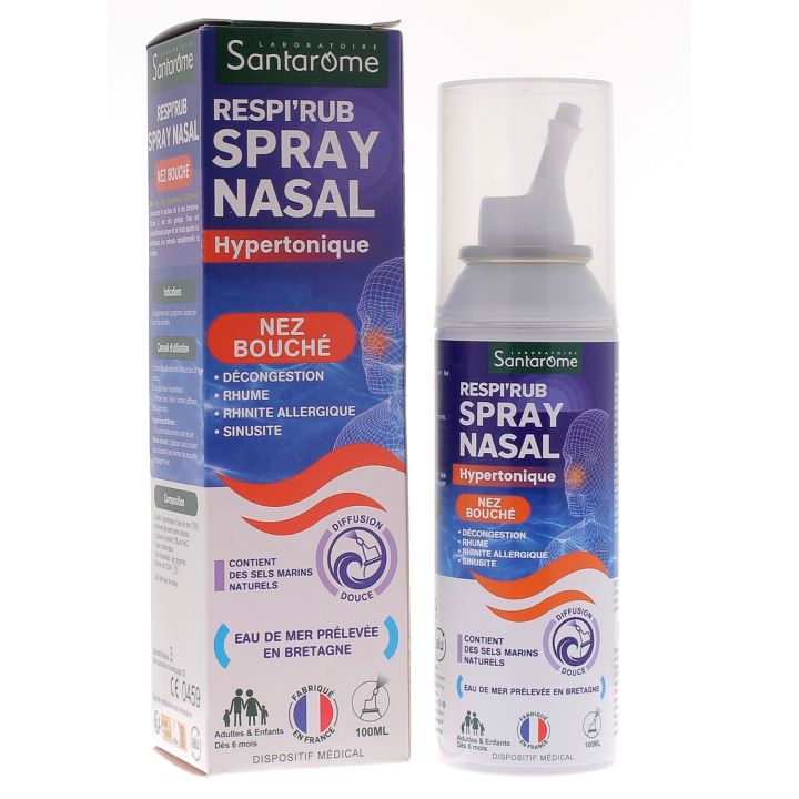 Respi'rub hypertonisches Nasenspray verstopfte Nase Santarome - Spray von 100ml