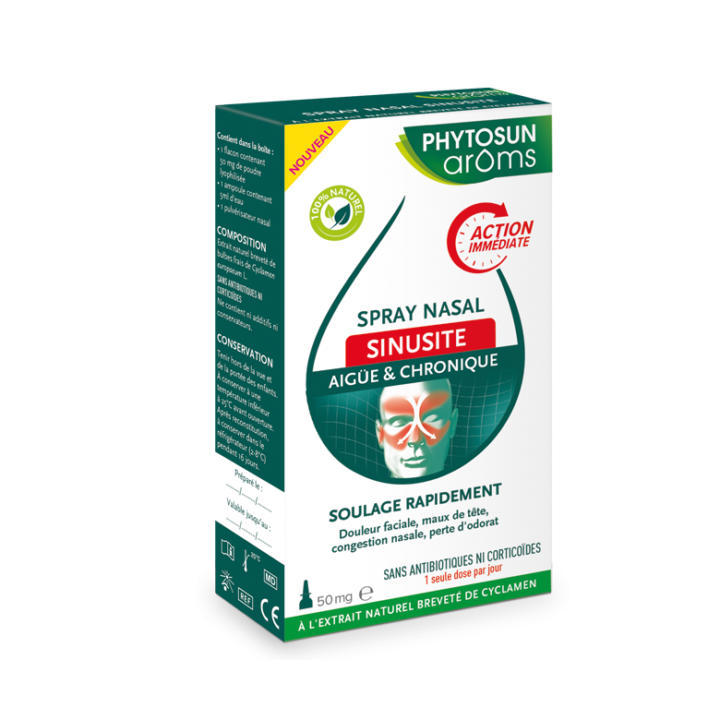Nasenspray Sinusitis Phytosun Arôms - Spray mit 50 mg
