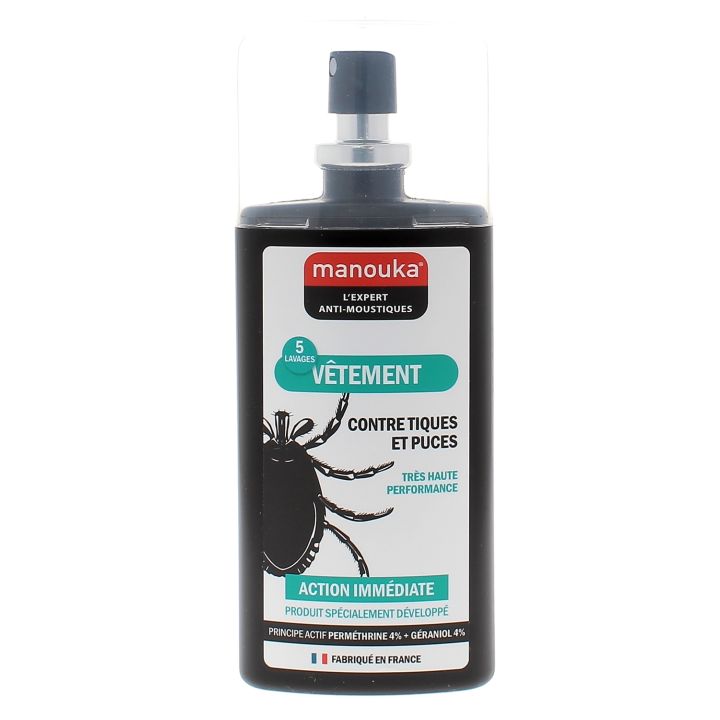 Manouka Kleidungsspray gegen Zecken und Flöhe - 75 ml Spray