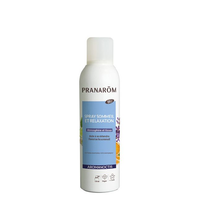 Bio Schlaf- und Entspannungs-Spray für Atmosphäre und Textilien Pranarôm - Spray mit 150 ml