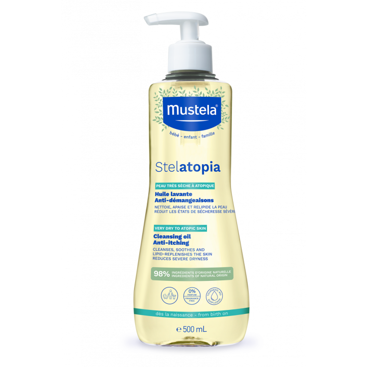 Stelatopia Baby-Kinder Waschöl Mustela - Pumpflasche mit 500 ml